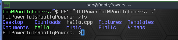 Bob with a new prompt
