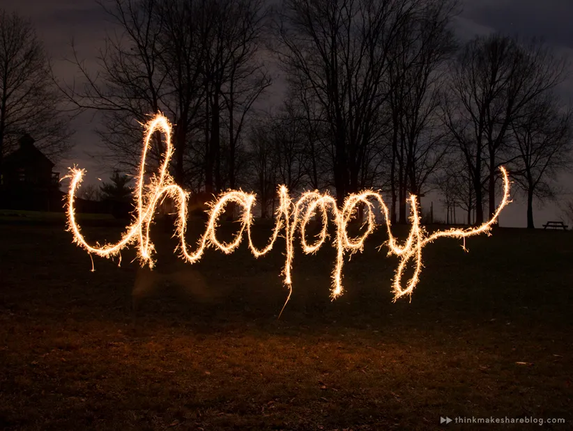 Creating an image with sparkelers